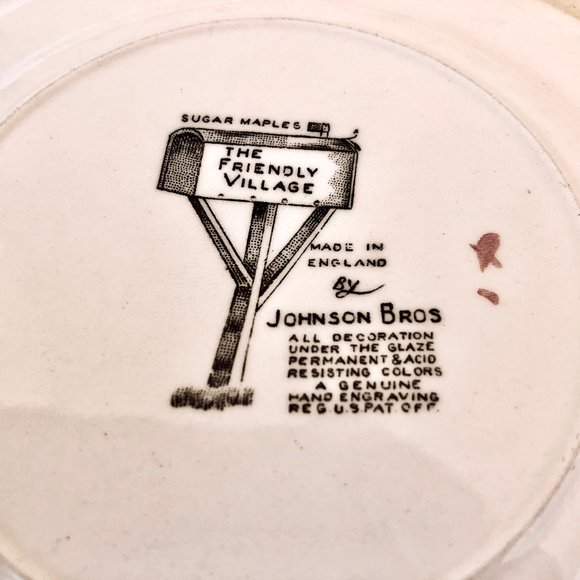 Johnson Bros Friendly Village Bread + Butter Dessert Plate Sugar Maple 6” - Picture 6 of 9